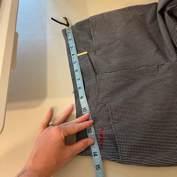 Ralph Lauren Blue Gingham Plaid Print High Rise Cropped Trouser Pants Size 6 - Picture 11 of 13